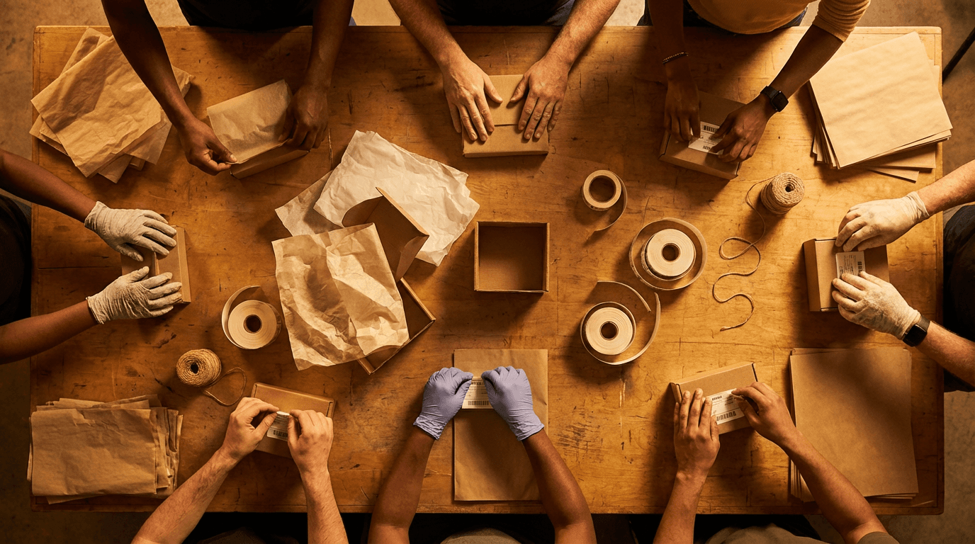 Hands working together