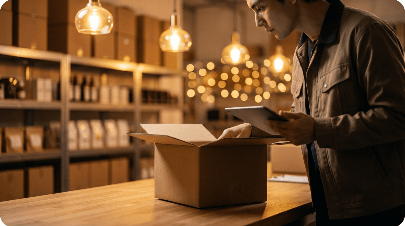 iPad at loading dock